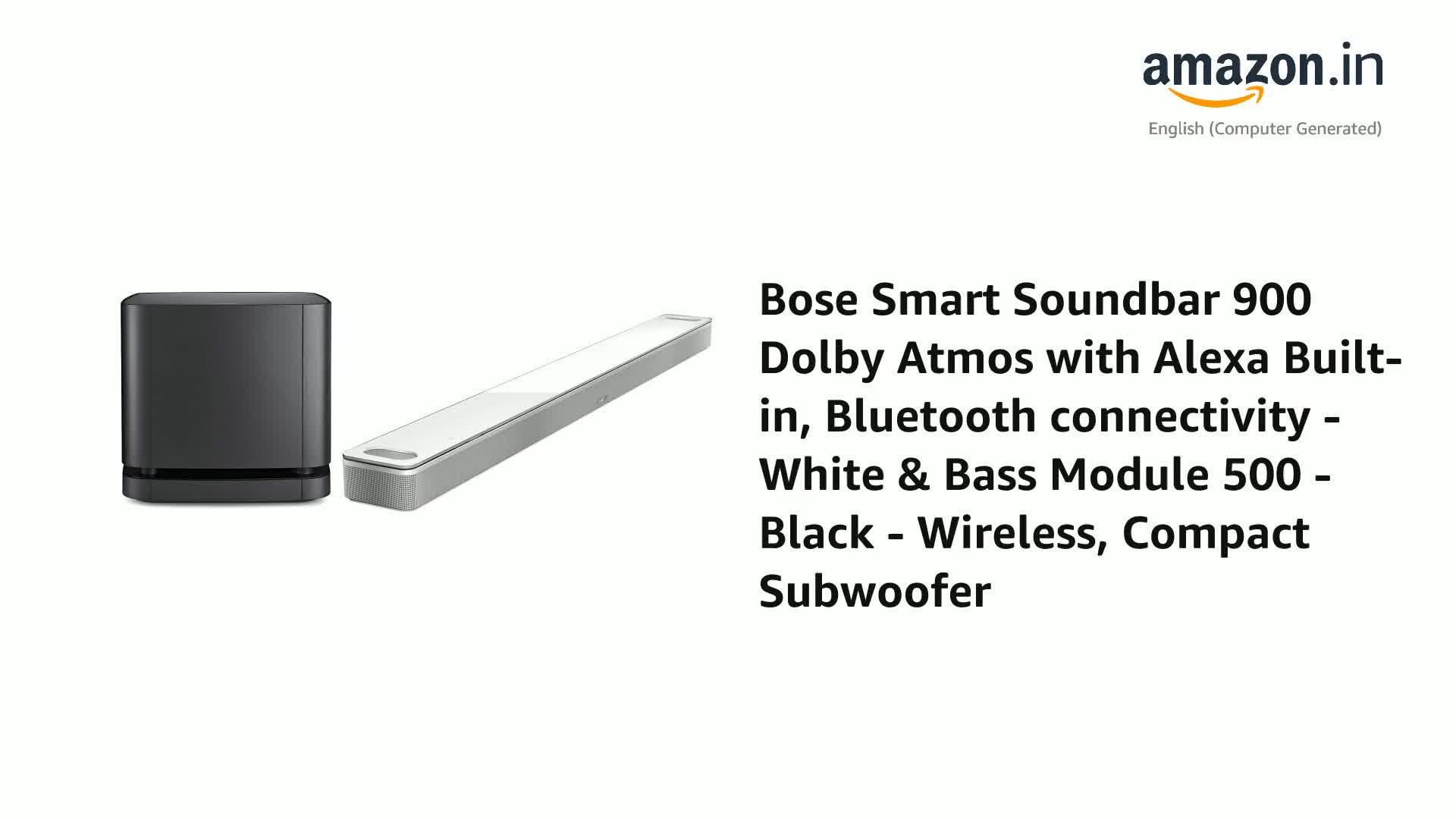 スピーカー・ウーファー Bose Smart Soundbar 900 DOLBY ATMOS Bose Smart Soundbar 900 Dolby Atmos with Alexa Built-in, Bluetooth